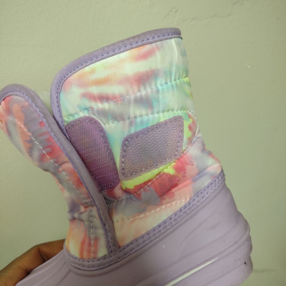 Children's Place Girls Purple/Pink Snow Boots Size 6 - Picture 4 of 10